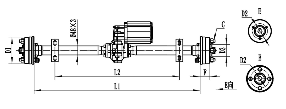 Assembly Rear Axle/Back Axle Seri HQ10