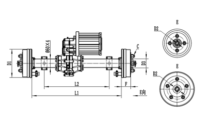 Assembly Rear Axle/Back Axle Seri HQ14